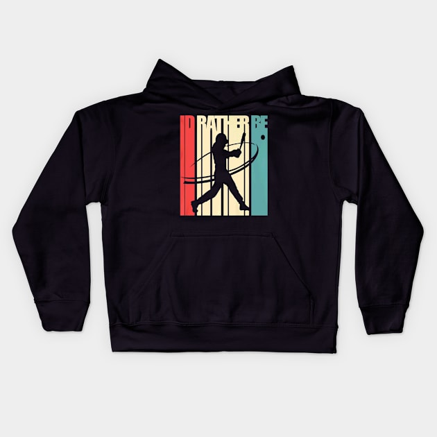 Vintage Baseball Love Softball Player Kids Hoodie by Magic Ball